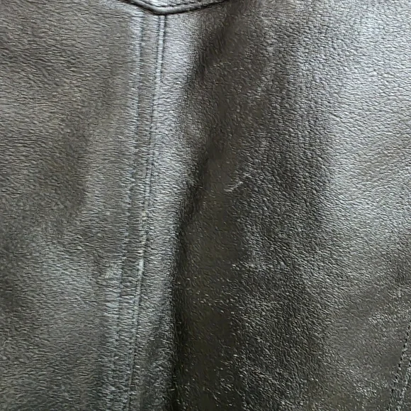 Black Leather Biker Vest Sz 48 - Picture 9 of 11